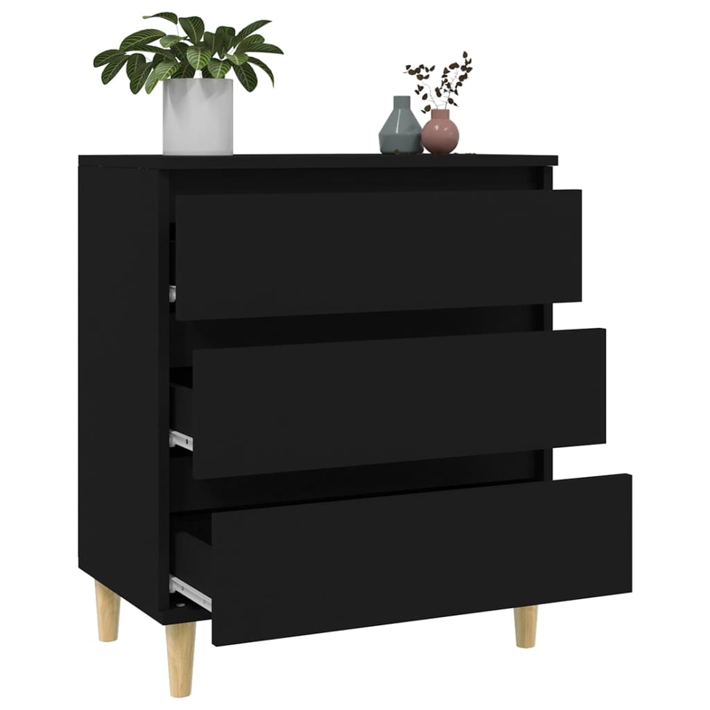 Kommode Svart 60x35x70 cm