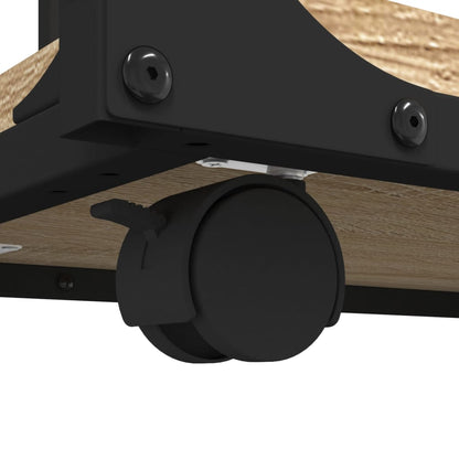 Sidebord Sonoma Eik med hjul 50x35x55,5 cm
