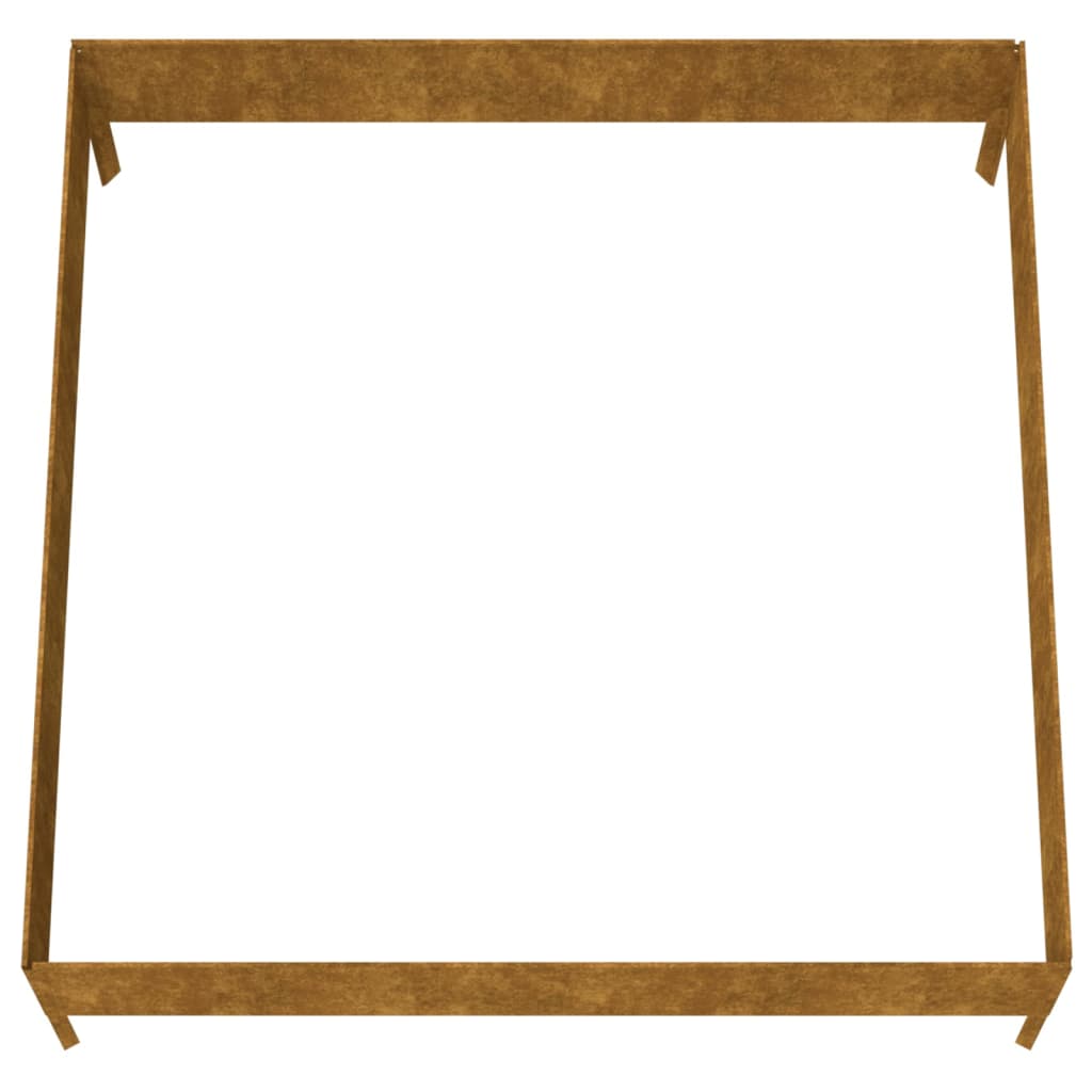 Utendørs Blomsterkasse Plantekasse Metall 100x100x33,5 cm cortenstål
