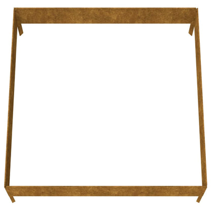 Utendørs Blomsterkasse Plantekasse Metall 100x100x33,5 cm cortenstål