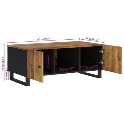 Salongbord Sofabord Tre 100x54x40 cm heltre mango og
