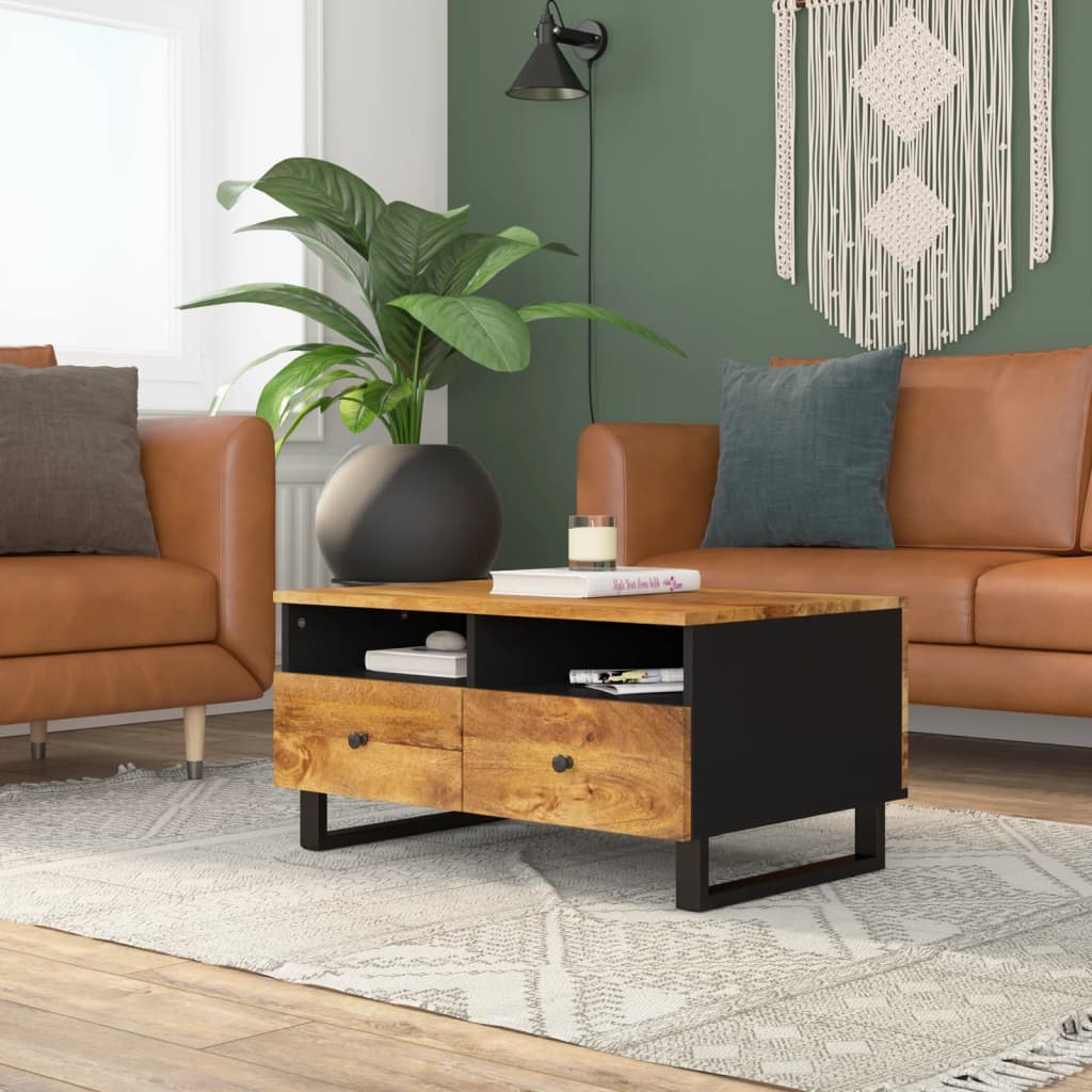 Salongbord Sofabord Tre 80x54x40 cm heltre mango og