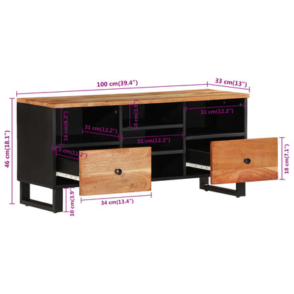 TV-Møbel Tre TV-benk 100x33x46 cm heltre akasie og