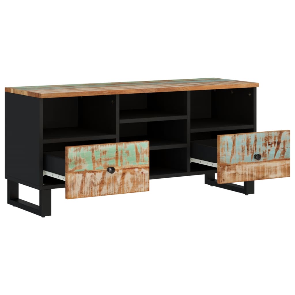 TV-Møbel Tre TV-benk 100x33x46 cm gjenvunnet heltre og