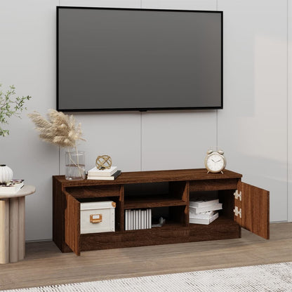 TV-Møbel Brun Eik TV-benk med dør 102x30x36 cm