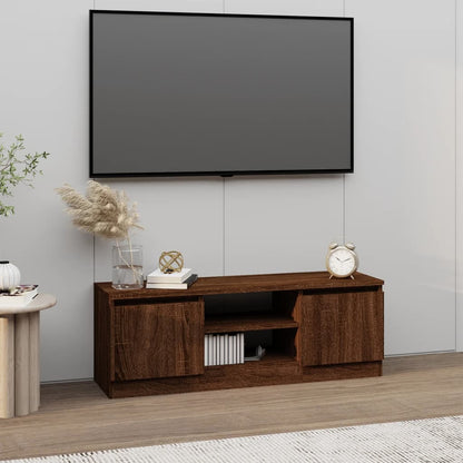 TV-Møbel Brun Eik TV-benk med dør 102x30x36 cm