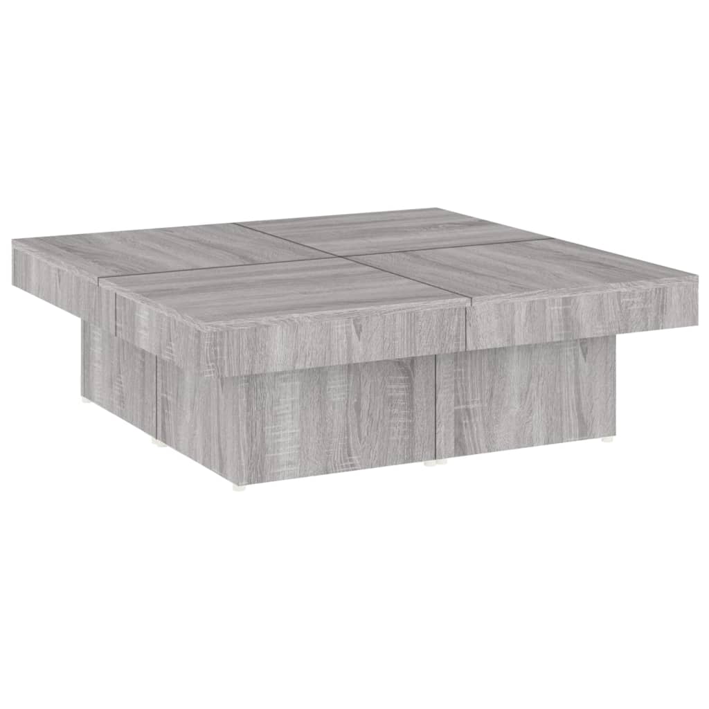 Salongbord Sofabord Sonoma Grå 90x90x28 cm