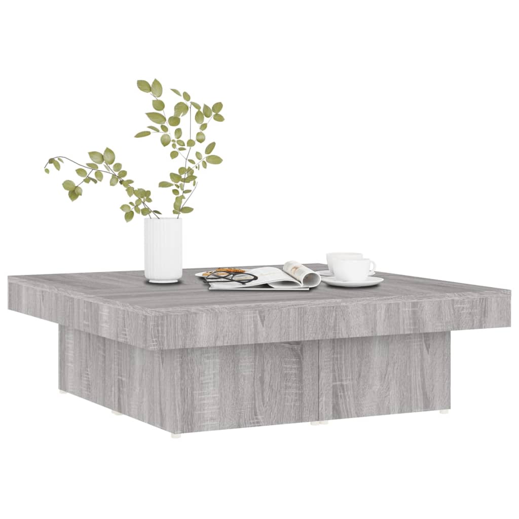 Salongbord Sofabord Sonoma Grå 90x90x28 cm