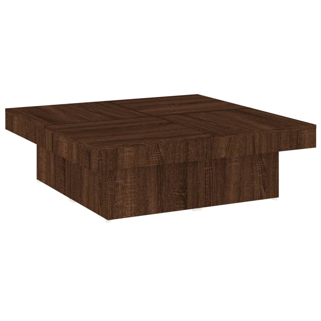 Salongbord Sofabord Brun Eik 90x90x28 cm