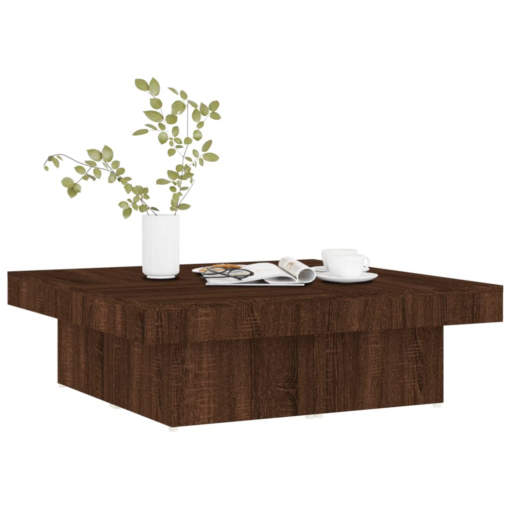 Salongbord Sofabord Brun Eik 90x90x28 cm