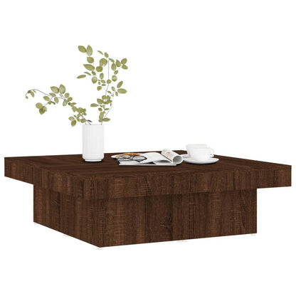 Salongbord Sofabord Brun Eik 90x90x28 cm