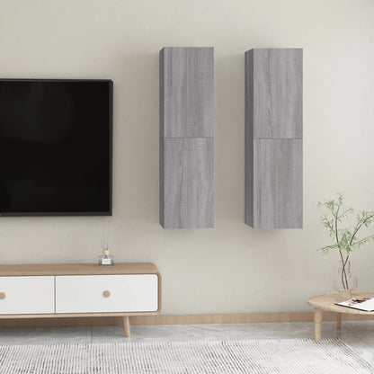 TV-Møbel Sonoma Grå Tv-benker 2 stk 30,5x30x110 cm