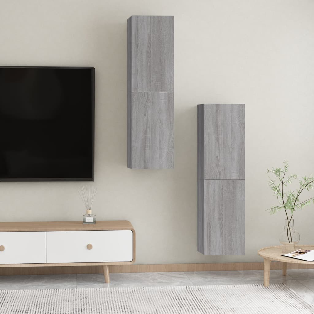 TV-Møbel Sonoma Grå Tv-benker 2 stk 30,5x30x110 cm