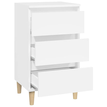 Nattbord Sengbord Hvit 40x35x70 cm