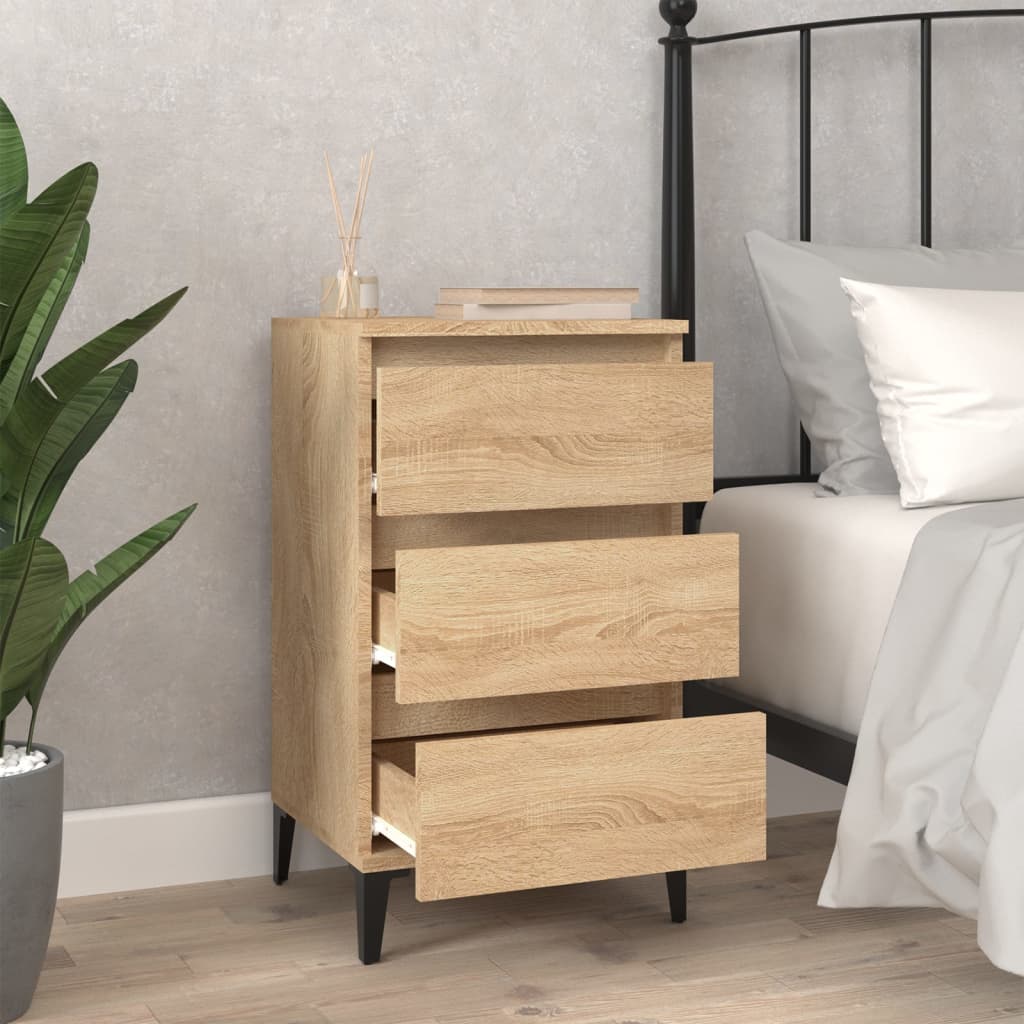Nattbord Sengbord Sonoma Eik 40x35x70 cm