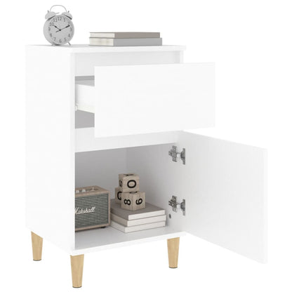 Nattbord Sengbord Hvit 40x35x70 cm