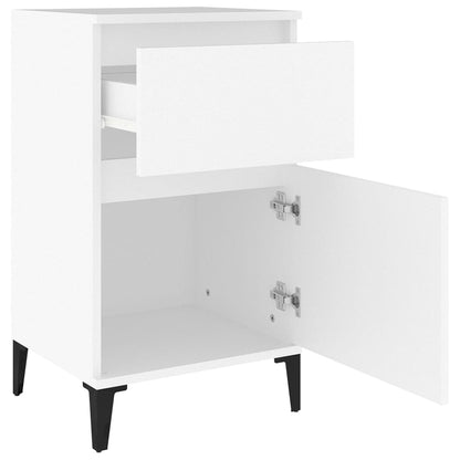 Nattbord Sengbord Hvit 40x35x70 cm