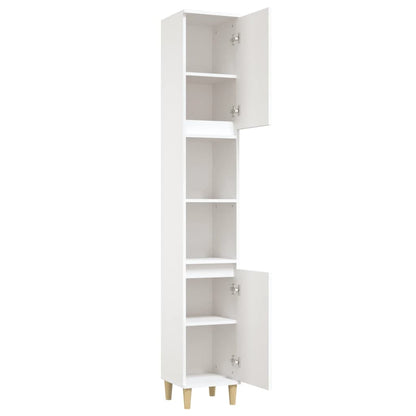 Baderomsskap Hvit 30x30x190 cm