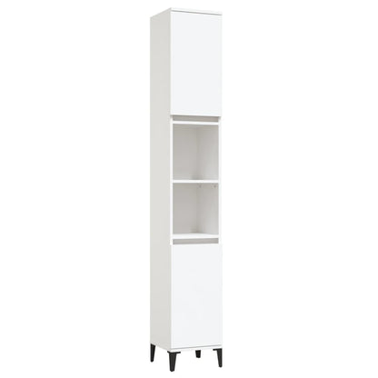 Baderomsskap Hvit 30x30x190 cm