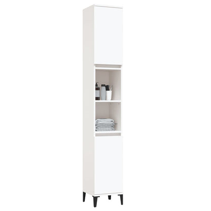 Baderomsskap Hvit 30x30x190 cm