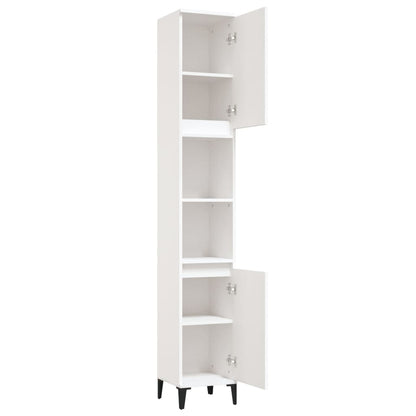 Baderomsskap Hvit 30x30x190 cm