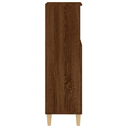 Baderomsskap Brun Eik 30x30x100 cm