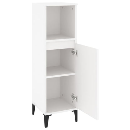 Baderomsskap Hvit 30x30x100 cm