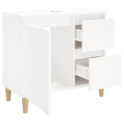 Baderomsskap Hvit 65x33x60 cm