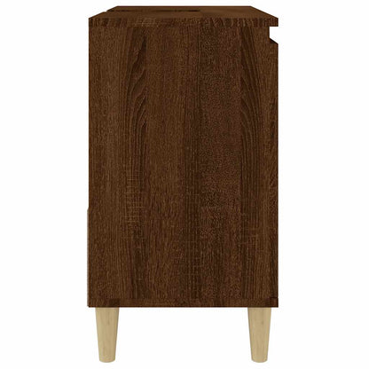 Baderomsskap Brun Eik 65x33x60 cm