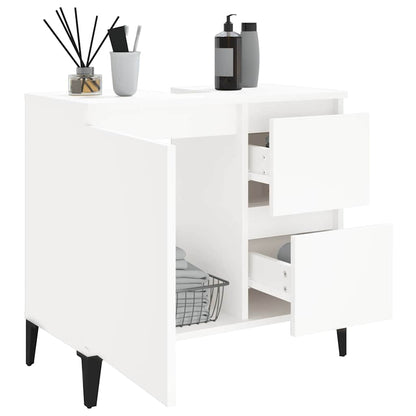 Baderomsskap Hvit 65x33x60 cm