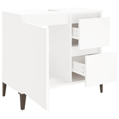 Baderomsskap Hvit 65x33x60 cm
