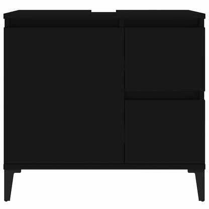 Baderomsskap svart 65x33x60 cm konstruert tre