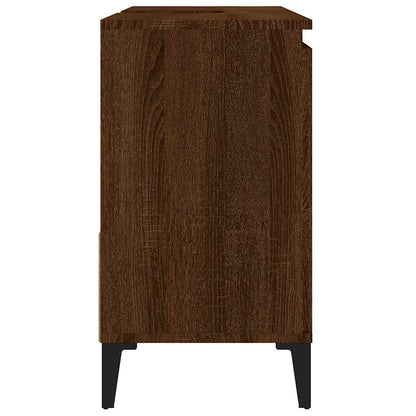 Baderomsskap Brun Eik 65x33x60 cm