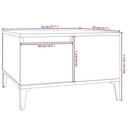 Salongbord Sofabord Hvit 55x55x36,5 cm