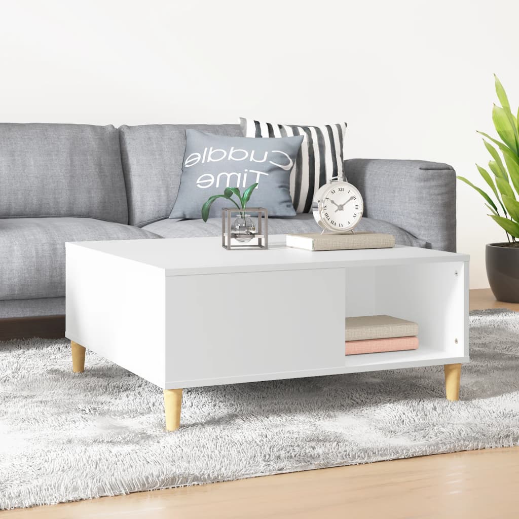 Salongbord Sofabord Hvit 80x80x36,5 cm
