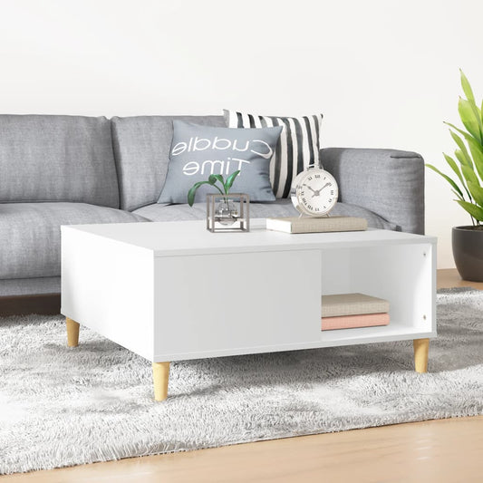 Salongbord Sofabord Hvit 80x80x36,5 cm