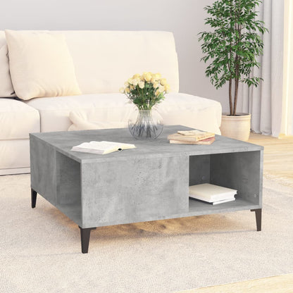 Salongbord Sofabord Betonggrå 80x80x36,5 cm