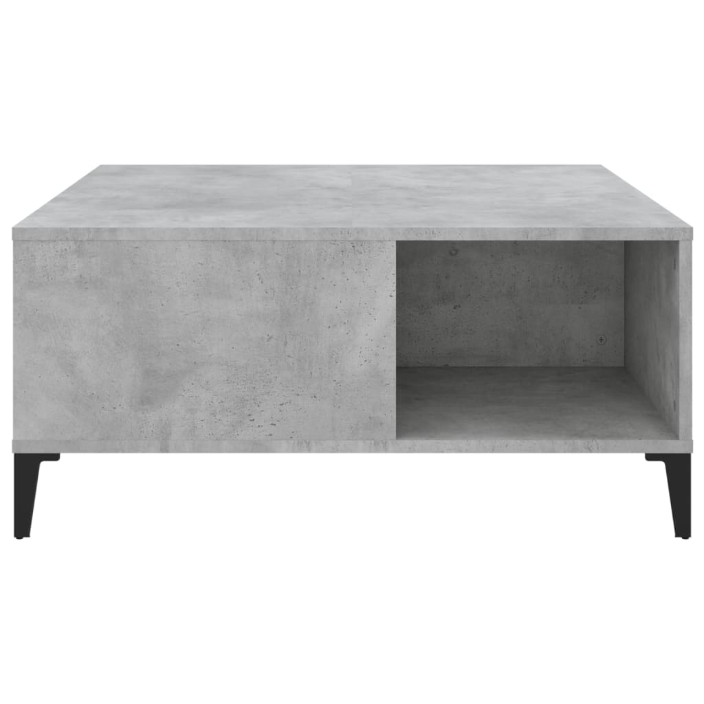 Salongbord Sofabord Betonggrå 80x80x36,5 cm