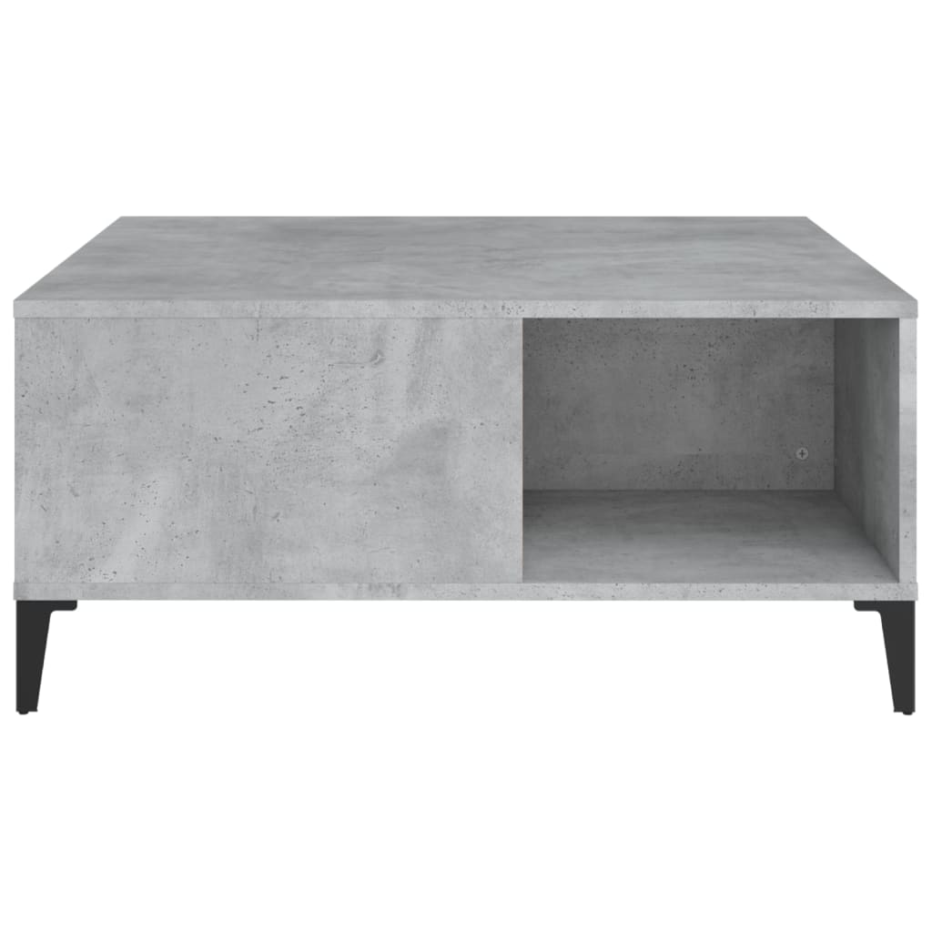 Salongbord Sofabord Betonggrå 80x80x36,5 cm