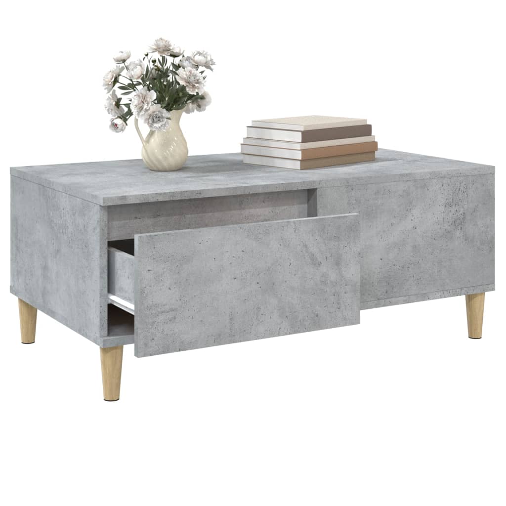 Salongbord Sofabord Betonggrå 90x50x36,5 cm