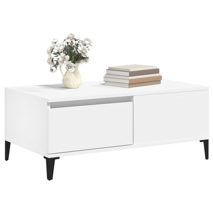 Salongbord Sofabord Hvit 90x50x36,5 cm