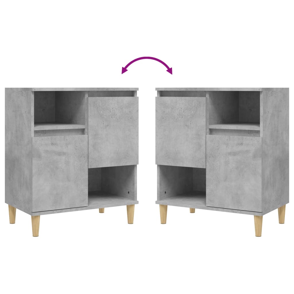 Kommode Betonggrå 60x35x70 cm