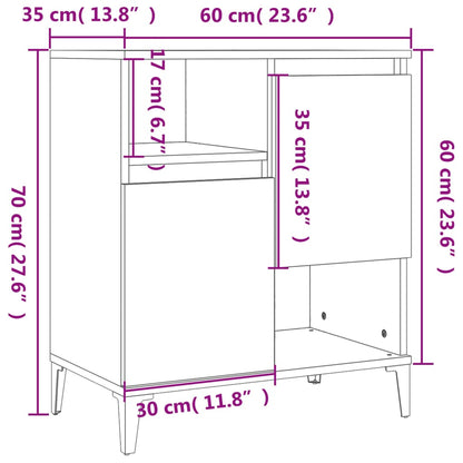 Skjenk sonoma eik 60x35x70 cm konstruert tre