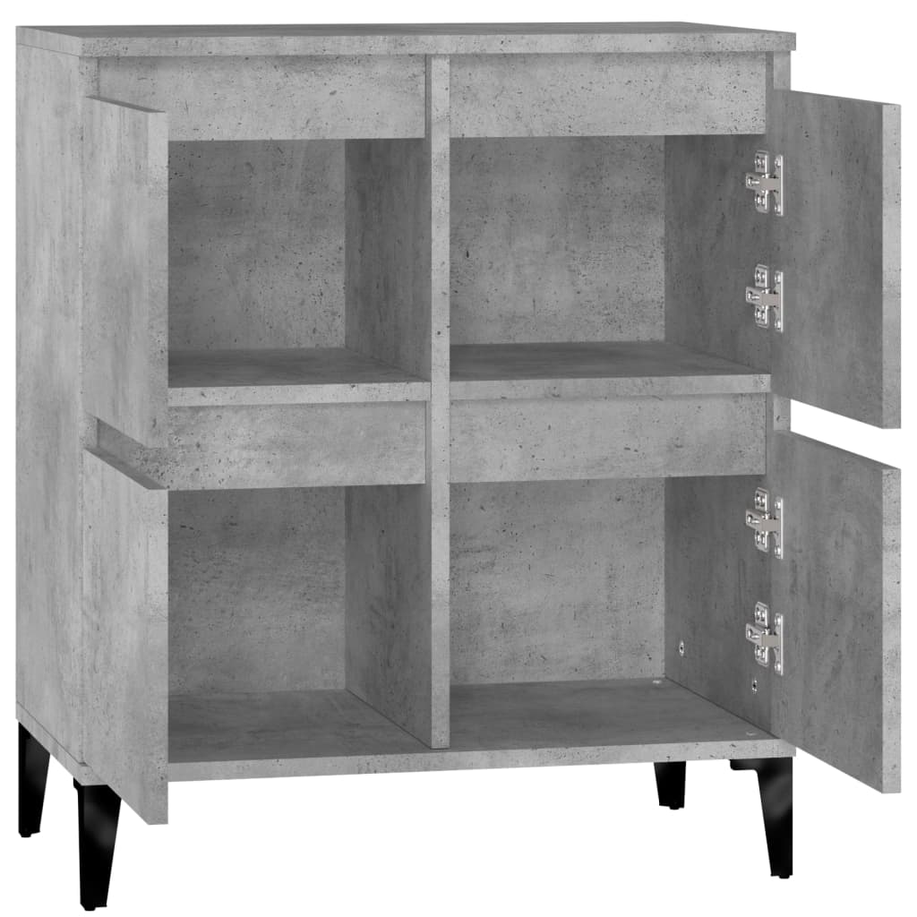 Skjenk betonggrå 60x35x70 cm konstruert tre