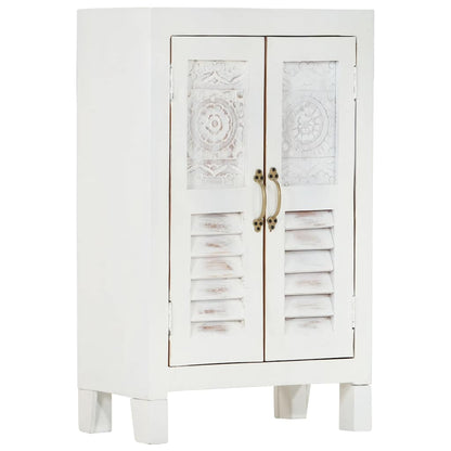 Skjenk hvit 55x30x90 cm heltre akasie