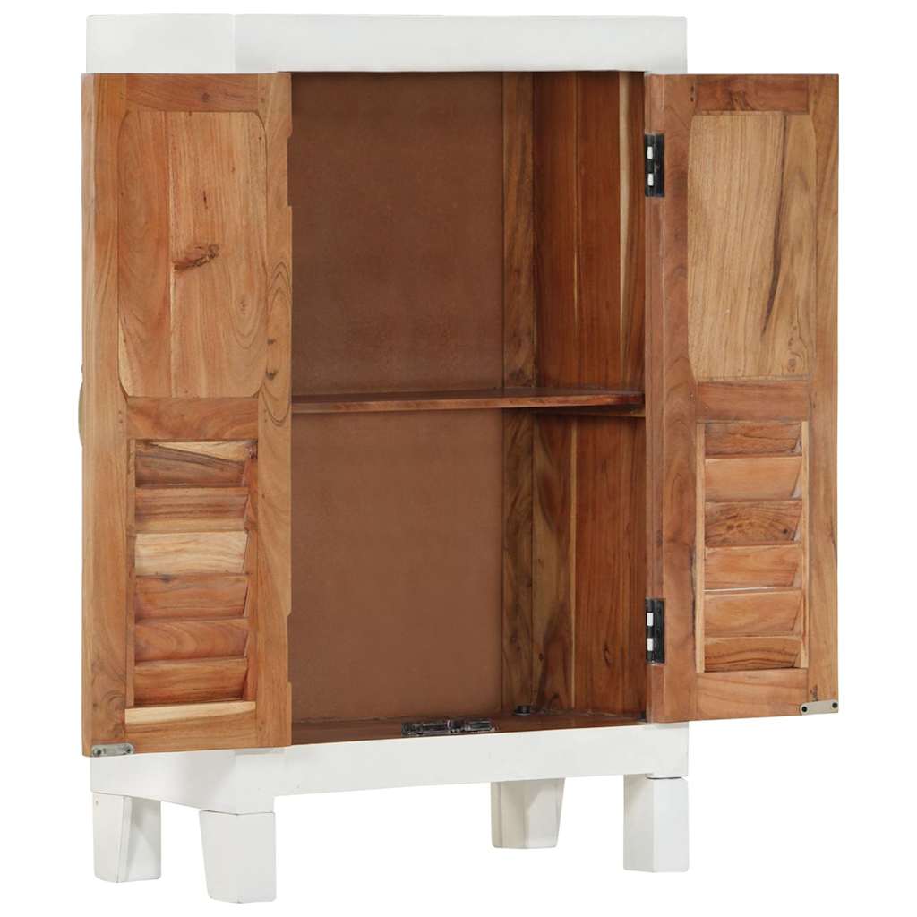 Skjenk hvit 55x30x90 cm heltre akasie