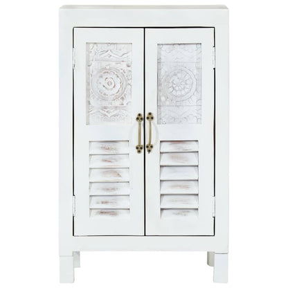 Skjenk hvit 55x30x90 cm heltre akasie