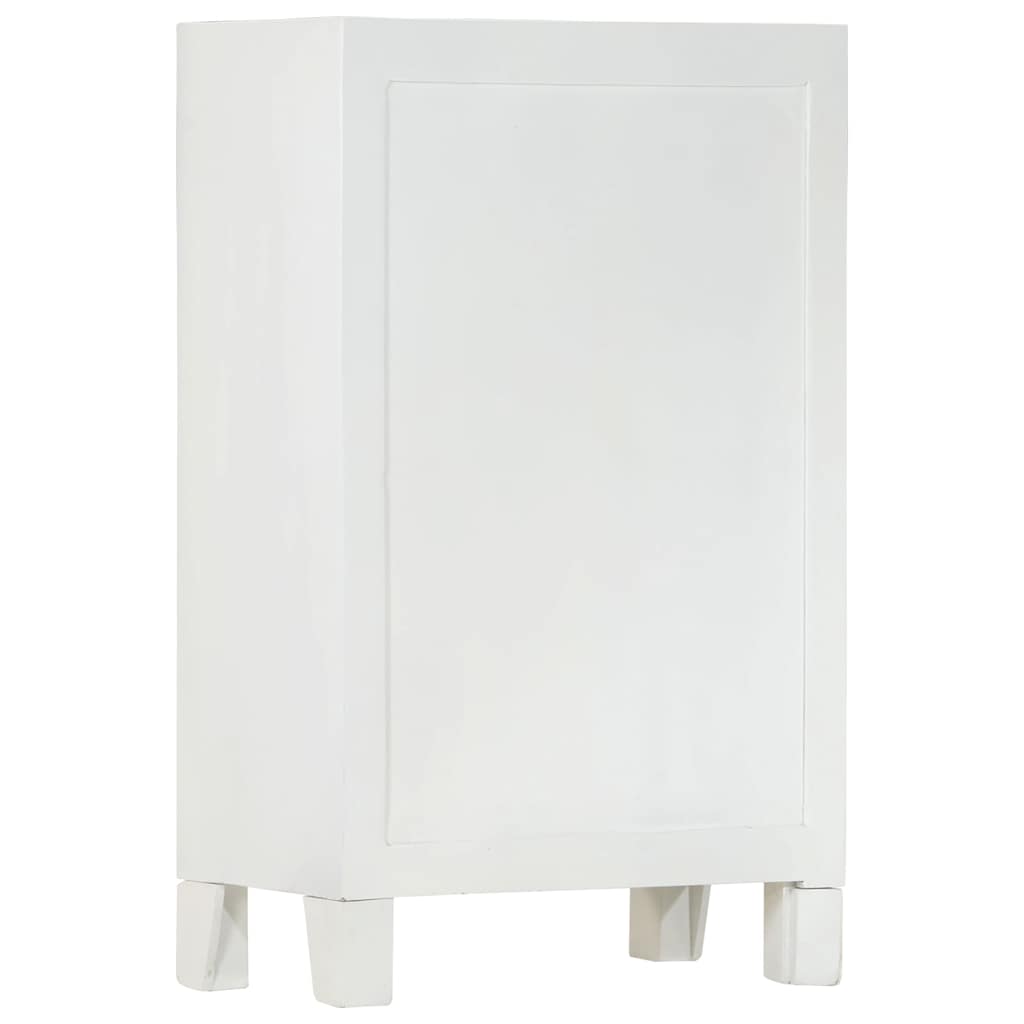 Skjenk hvit 55x30x90 cm heltre akasie