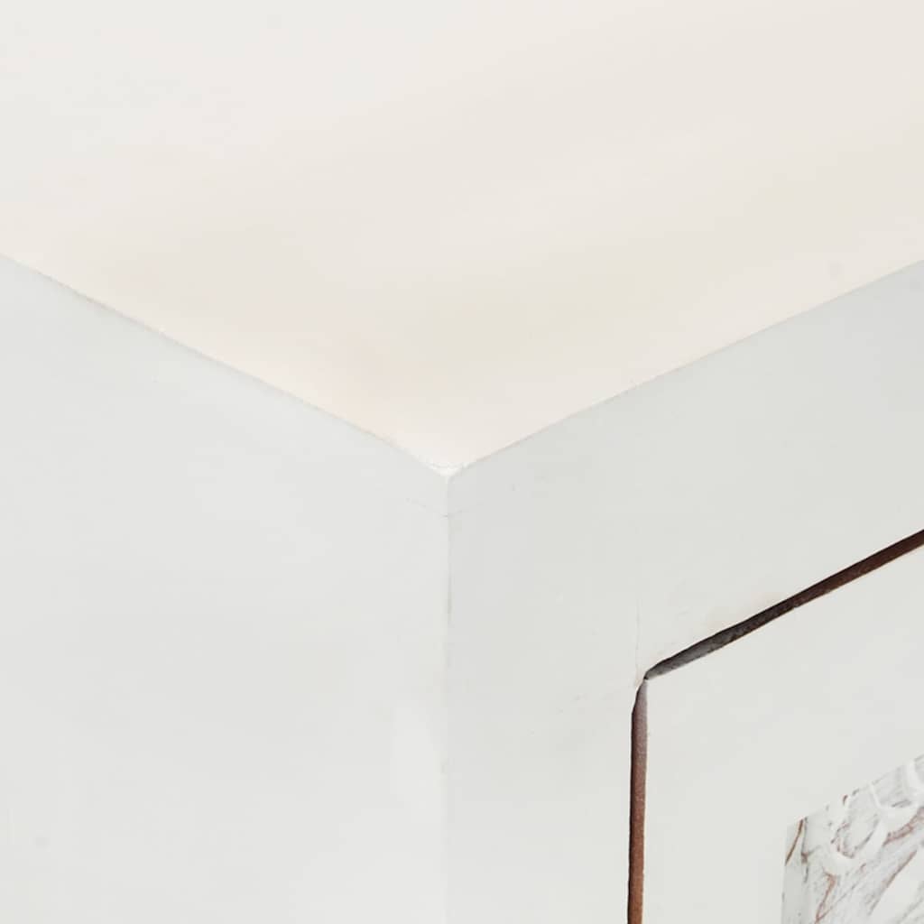 Skjenk hvit 55x30x90 cm heltre akasie