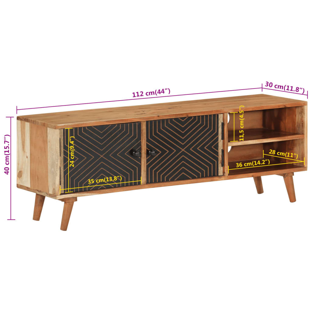 TV-Møbel Tre TV-benk 112x30x40 cm heltre akasie